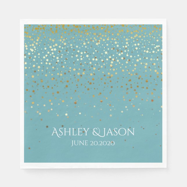 SERVIETTE EN PAPIER PAPIER PARTY DISPOSABLE NAPKINS PETITE ÉTOILES D'O (Devant)