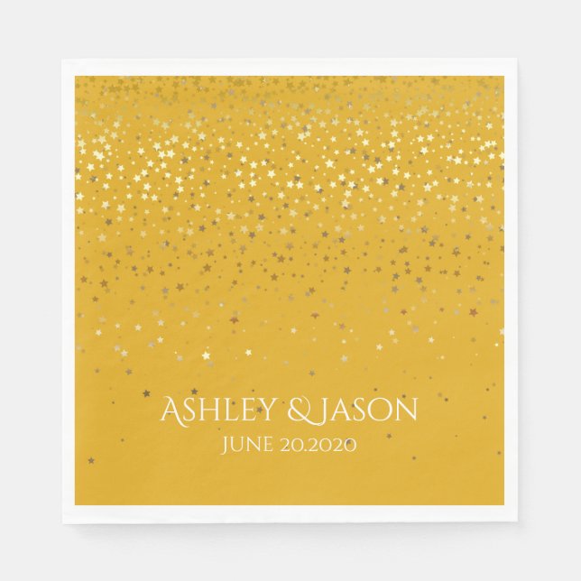 SERVIETTE EN PAPIER PAPIER PARTY DISPOSABLE NAPKINS PETITE ÉTOILES D'O (Devant)