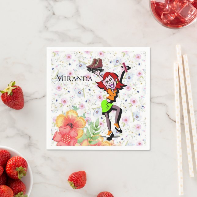 Serviette En Papier Papier, Patinage floral (En situation)