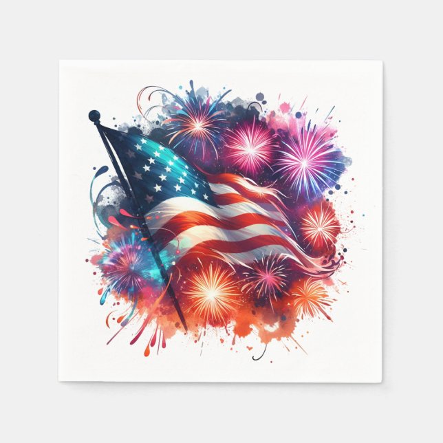 Serviette En Papier Papier patriotique (Devant)
