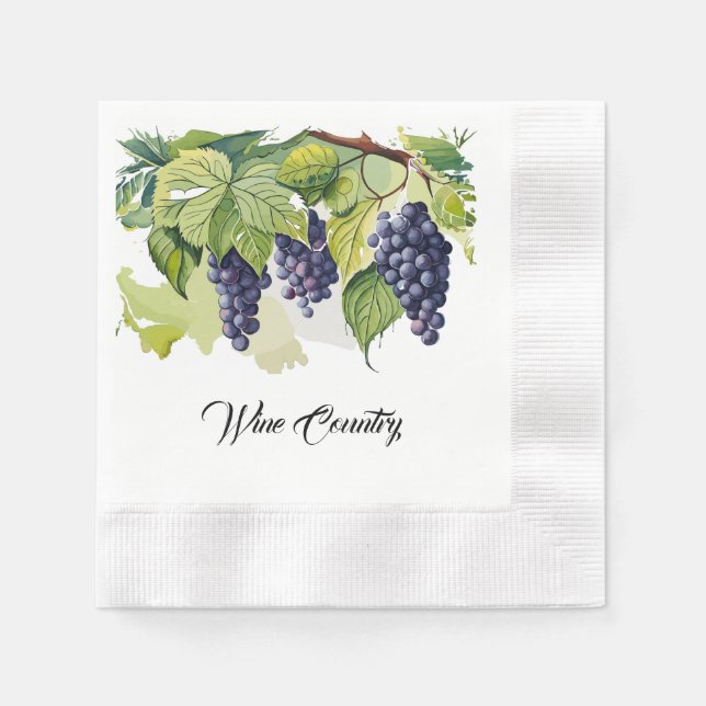 Serviette En Papier Papier Pays Vin (Devant)