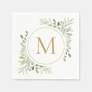Serviette En Papier Papier peint à motif de feuillage d'eucalyptus et