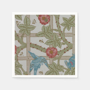 Serviette En Papier Papier peint à motif treillis de William Morris
