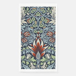 Serviette En Papier Papier peint floral Morris Navy Blue Snakeshead