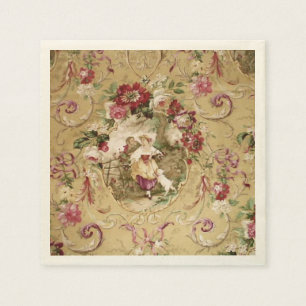 Serviette En Papier Papier peint floral victorien