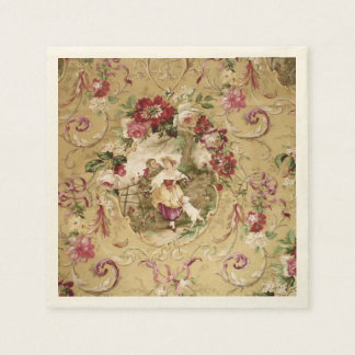 Serviette En Papier Papier peint floral victorien