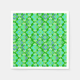 Serviette En Papier Papier peint motif Art Déco, vert jade