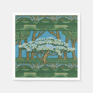 Serviette En Papier Papier peint vintage arbre de mai de Walter Crane