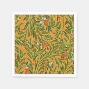Serviette En Papier Papier peint Vintage Orange Tree Motif Art Nouveau