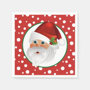 Serviette En Papier Papier Père Noël de Noël