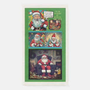 Serviette En Papier Papier Père Noël triste Napkin