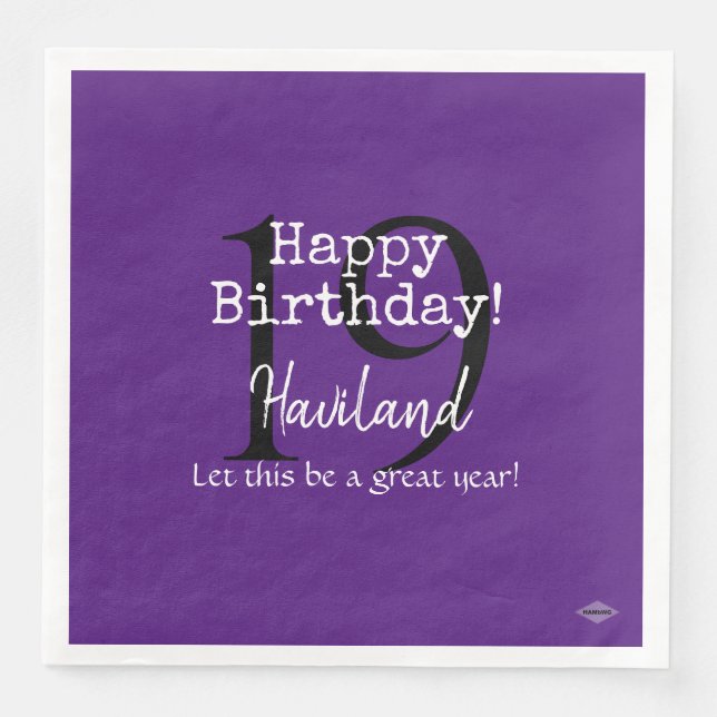 Serviette En Papier Papier personnalisable Napkins HAMbyWG (Devant)