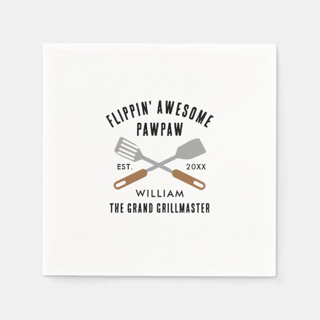 Serviette En Papier Papier personnalisé Grandpa Gag Flippin (Devant)