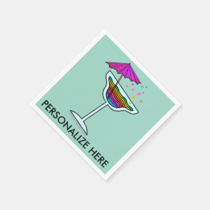 SERVIETTE EN PAPIER PAPIER PERSONNALISÉ NAPKINS - MARGARITA DESIGN