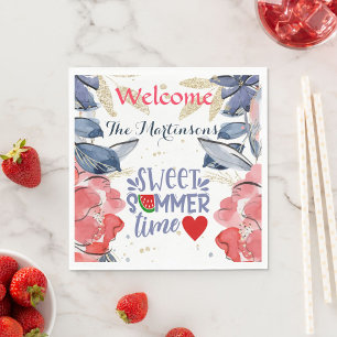 Serviette En Papier Papier personnalisé pour pique-nique BBQ d'été  