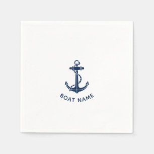 Serviette En Papier Papier personnalisé pour voyage de plage avec ancr