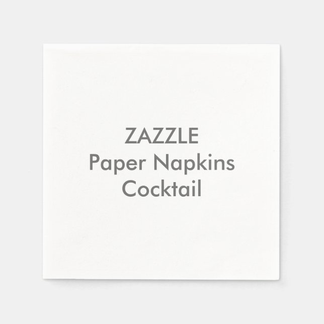 Serviette En Papier Papier personnalisé serviettes COCKTAIL BLANC (Devant)