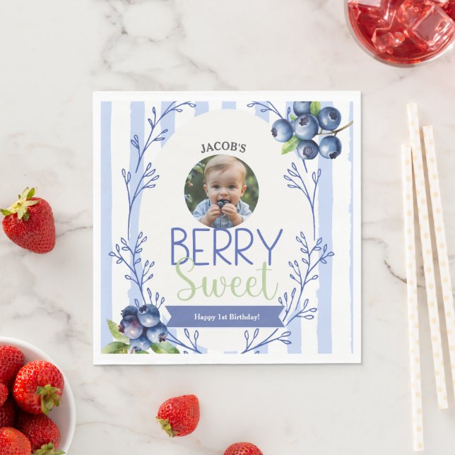 Serviette En Papier Papier photo Berry Sweet Anniversaire (En situation)