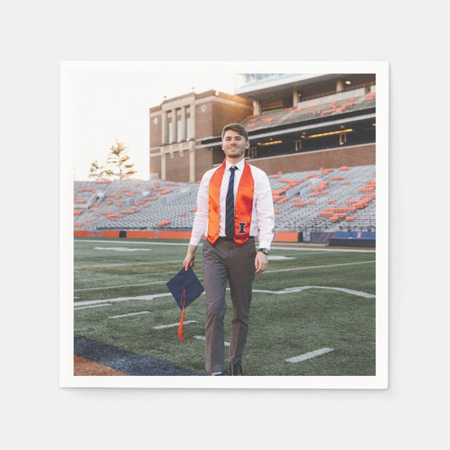 Serviette En Papier Papier photo du groupe de diplômés (Devant)