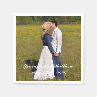 Serviette En Papier Papier photo Mariage personnalisé serviettes