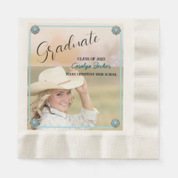 Serviette En Papier Papier photo Western Cowgirl Graduation Napkin