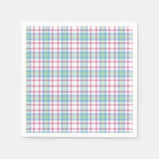 Serviette En Papier Papier Plaid Napkin (Devant)