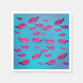 Serviette En Papier Papier Poisson Rose Napkin