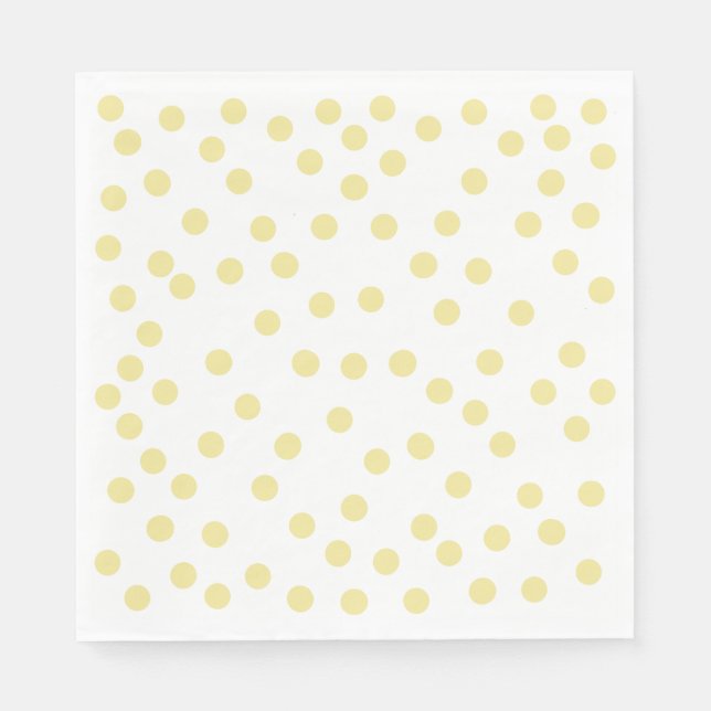Serviette En Papier Papier Polkadot Jaune (Devant)