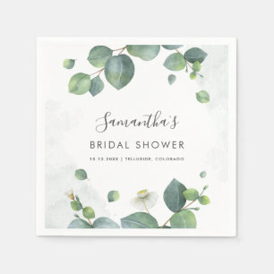 Serviette En Papier Papier pour Baby Shower au thème de verdure d'euca
