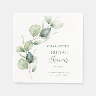 Serviette En Papier Papier pour Baby Shower Botanique Eucalyptus