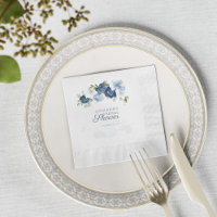 Papier pour Baby Shower Dusty Blue Greenery Eucaly