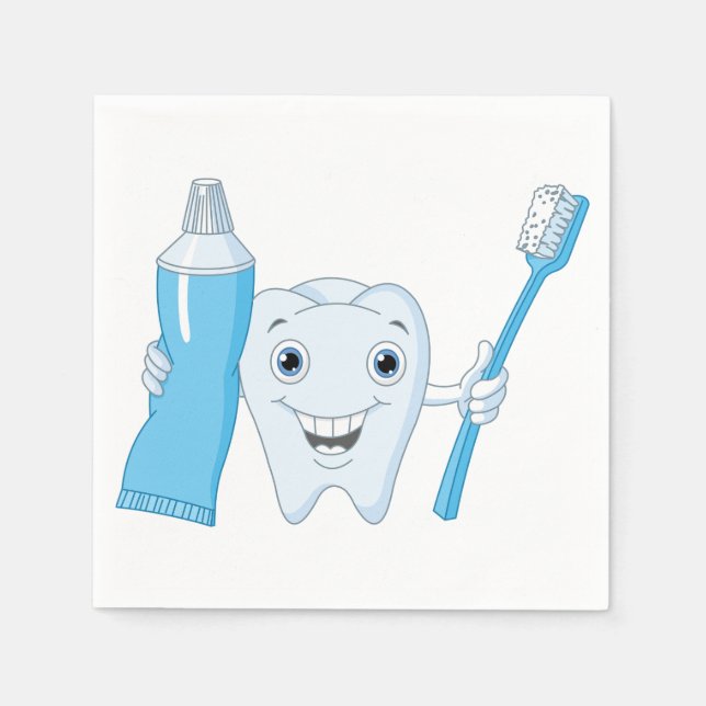 Serviette En Papier Papier pour dents et brosses à dents (Devant)