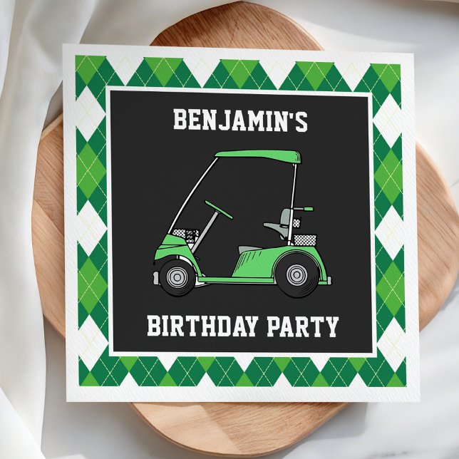 Serviette En Papier Papier pour fête d'anniversaire de golf (Créateur téléchargé)