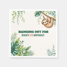 Papier pour fête d'anniversaire de la jungle des p
