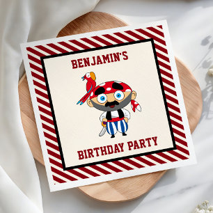 Serviette En Papier Papier pour fête d'anniversaire de pirates mignons