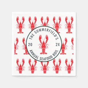 Serviette En Papier Papier pour fête de fruits de mer estivale avec ho