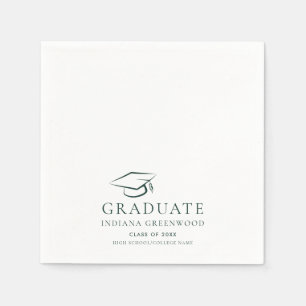 Serviette En Papier Papier pour fête de remise de diplômes minimaliste