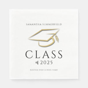 Serviette En Papier Papier pour fête de remise des diplômes minimale 2