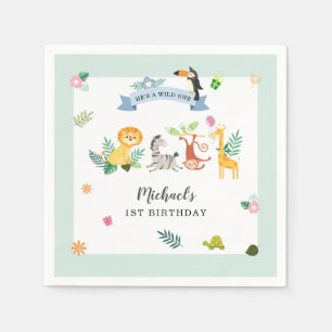 Serviette En Papier Papier pour l'anniversaire de la jungle de Wild On