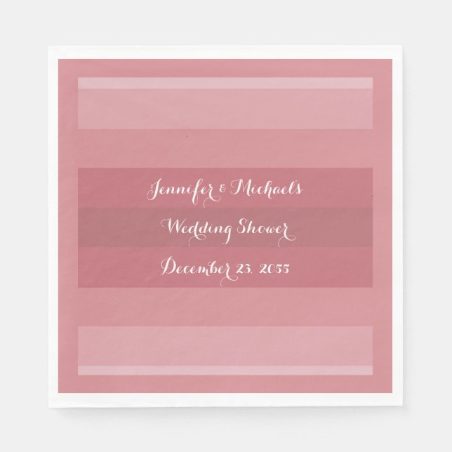 Serviette En Papier Papier pour mariage et fête d'anniversaire rose po (Devant)