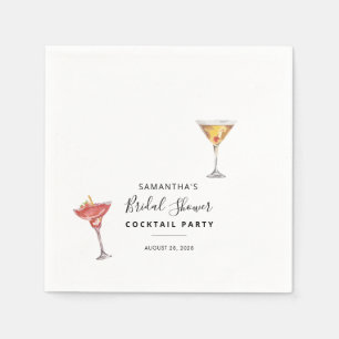 Serviette En Papier Papier pour une fête prénuptiale cocktail minimali