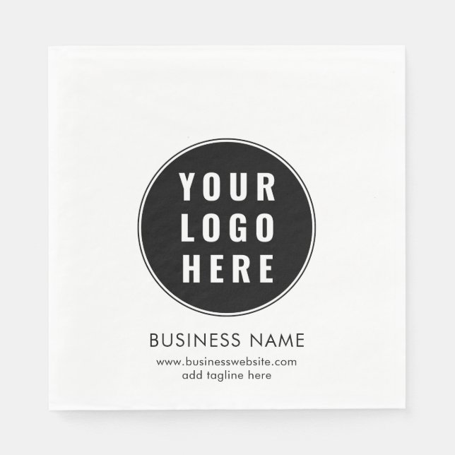 Serviette En Papier Papier promotionnel simple logo et site Web d'entr (Devant)