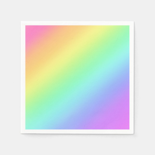 Serviette En Papier Papier Rainbow Gradient (Devant)