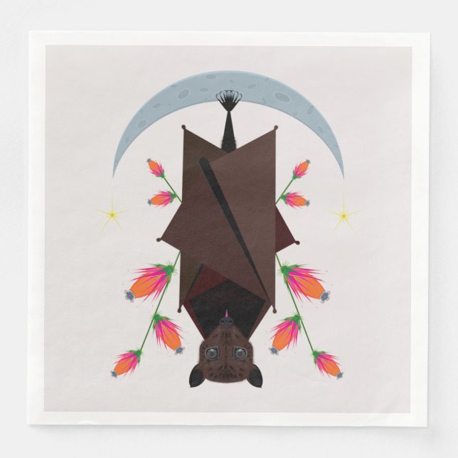Serviette En Papier Papier Renard Volant serviettes (Devant)