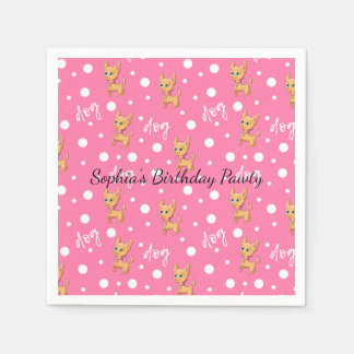 Serviette En Papier Papier rose Chihuahua
