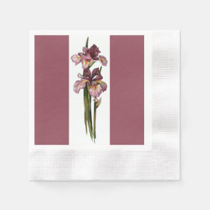 Serviette En Papier Papier rose foncé Irises violet
