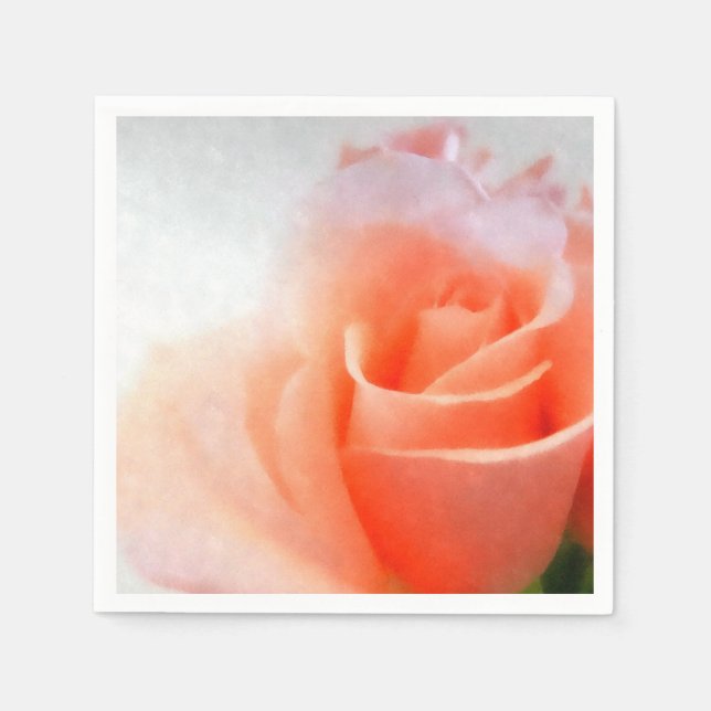 Serviette En Papier Papier Rose Pastel Peach (Devant)