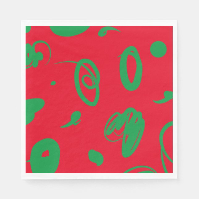 Serviette En Papier Papier rouge x-mas (Devant)