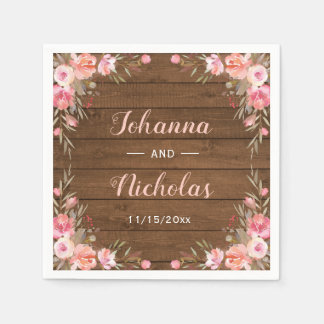 Serviette En Papier Papier Rustique Campagnard Chic pour Mariage et Fi
