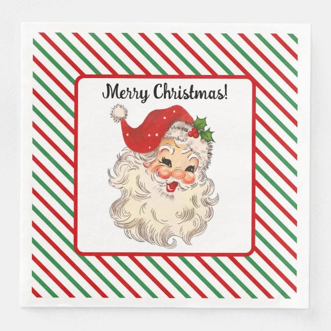 Serviette En Papier Papier Santa Claus Napkin (Devant)